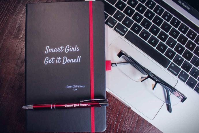 Smart Girls Get it Done journal and pen