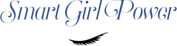 Smart Girl Power text with a feather