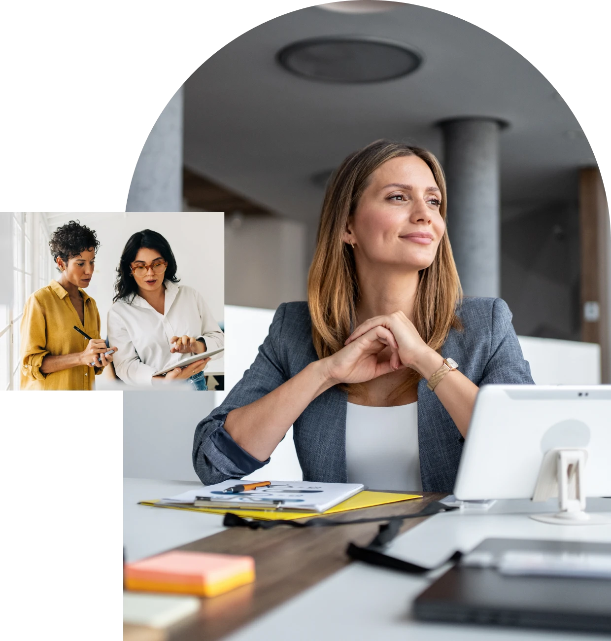 Team collaboration and leadership in workspace